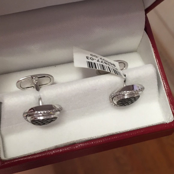 Bar Cufflinks in 18K White Gold #514704 – Beladora 18k white gold cuff links