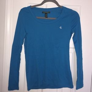 Turquoise long sleeve Ralph Lauren shirt