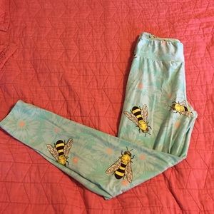 Mint Bumble Bee leggings