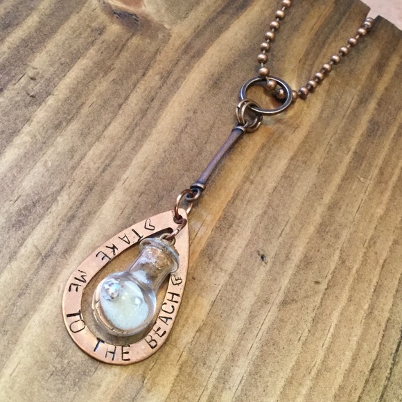 ✨Cute💫Custom Copper Teardrop💫Necklace✨ - Picture 3 of 4
