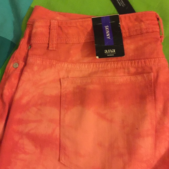 Salmon tie died skinnies