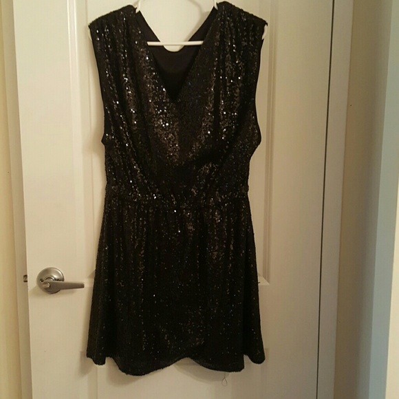 Black sequin mini
