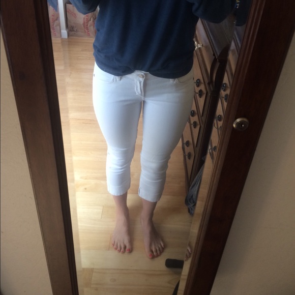 Citizens of Humanity Cropped white denim jeans