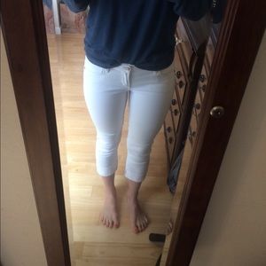 Citizens of Humanity Cropped white denim jeans