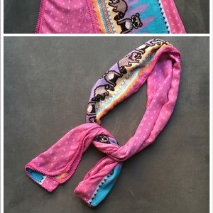 Pixelated Raccoon Pattern Scarf