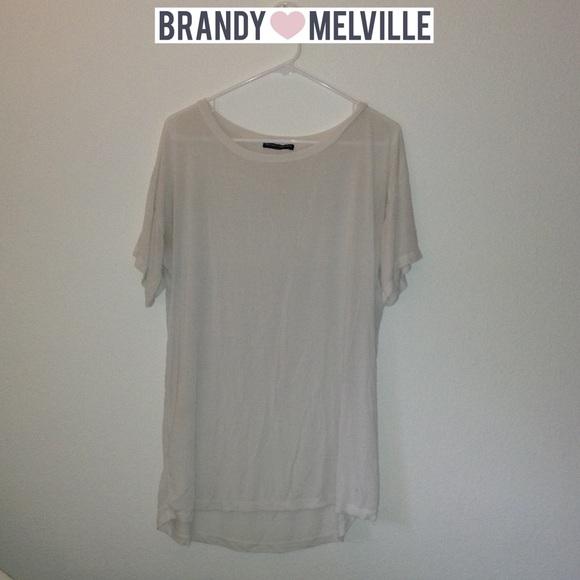 Sheer white brandy Melville shirt dress