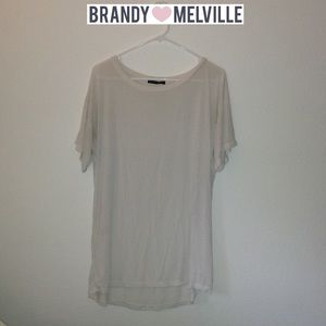 Sheer white brandy Melville shirt dress