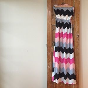 Chevron maxi dress