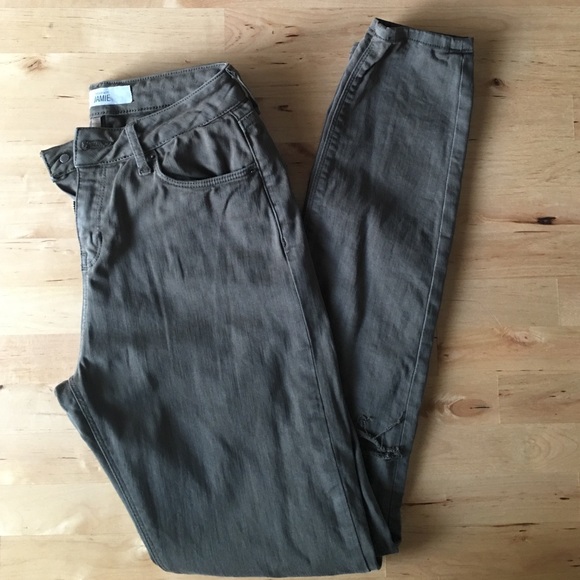 Topshop MOTO Jamie Jeans in olive green