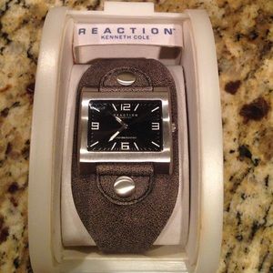 Kenneth Cole reaction black motorcycle watch