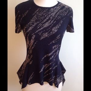 BCBGMaxAzria short sleeve "tunic-style" knit top