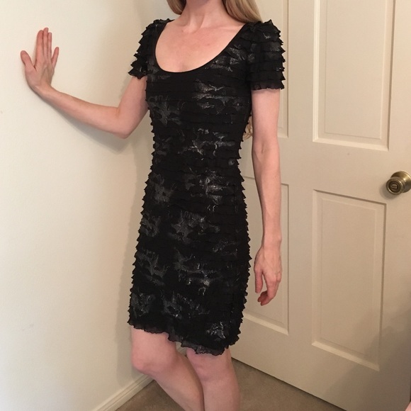 Betsy Johnson Black with silver dress