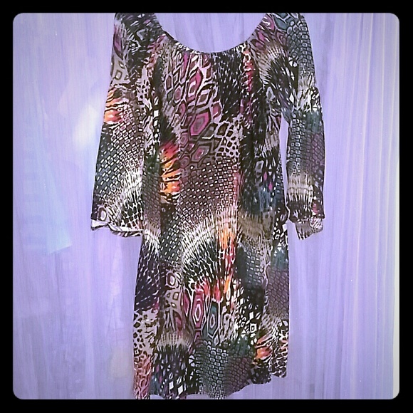 Multi colored cotton dress