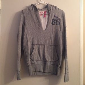 Vs pink gray hooded sweatshirt