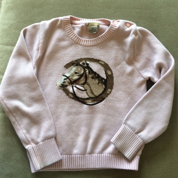 Pink horse sweater