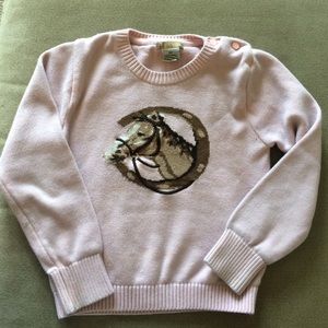 Pink horse sweater