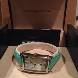 BCBG maxazria turquoise and silver watch