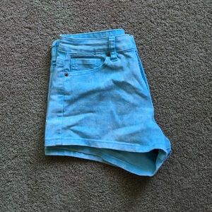 Blue high waisted shorts