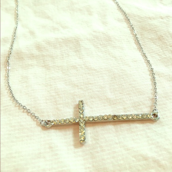 Sideways Cross Necklace