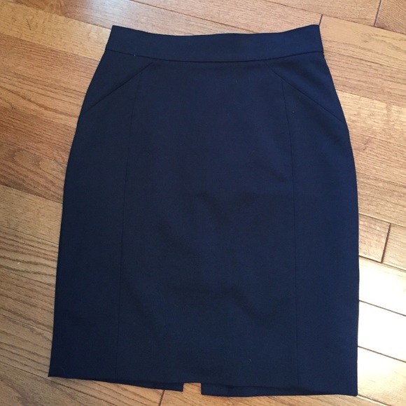 H&M Navy Blue Pencil Skirt