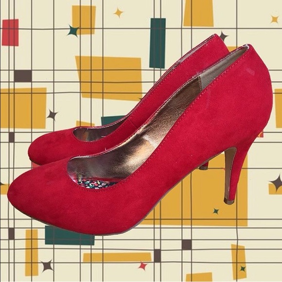 Madden Girl Red Suede Heels