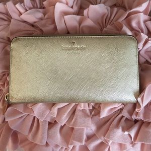 Kate Spade Gold Lacy Wallet