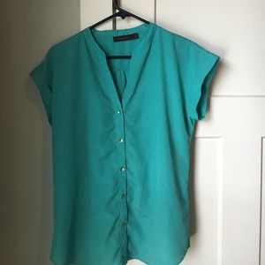 The Limited Aqua Blue Blouse