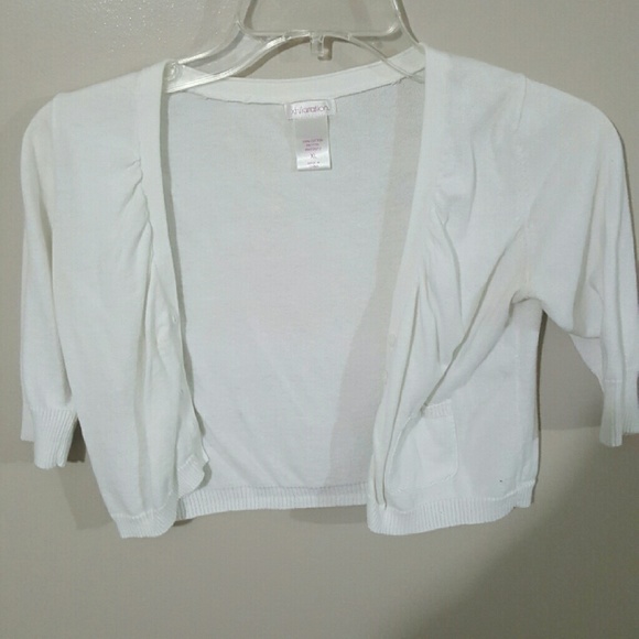 Girls white shrug
