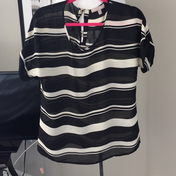 Striped sheer blouse