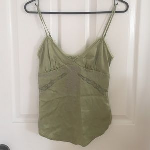 Olive Green Camisole with Embroidery