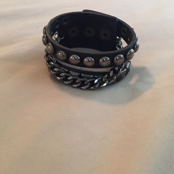 black stud bracelet