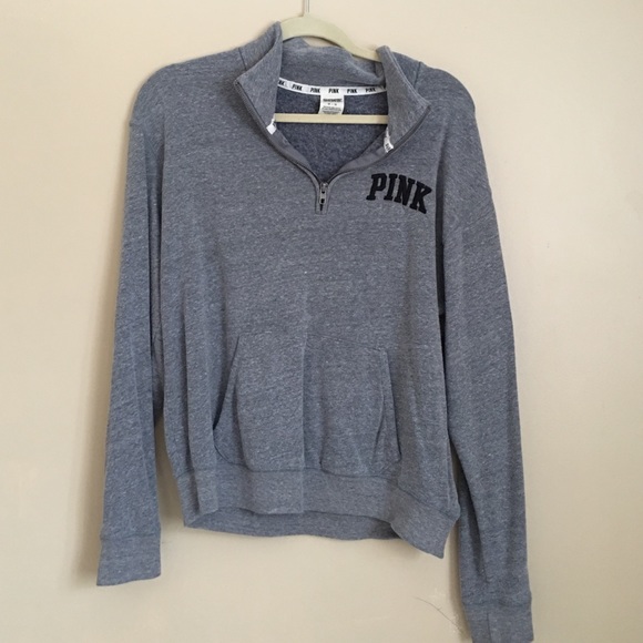 Crew neck- 1/4 zip Pink Sweatshirt