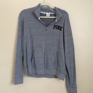 Crew neck- 1/4 zip Pink Sweatshirt