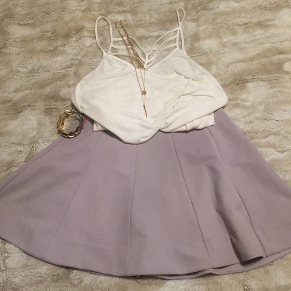 UO Lavender Grey Kimchi Blue Skater skirt!!