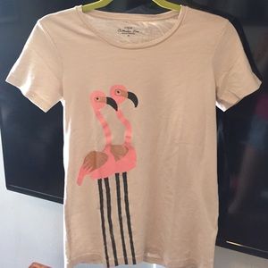 J Crew Flamingo Collector Tee size XS
