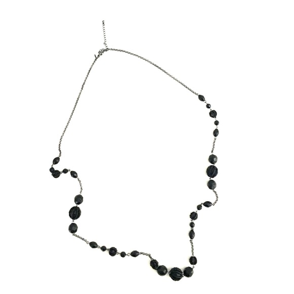 Black beaded necklace