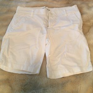 White twill shorts