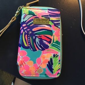 Tiki palm iPhone 6/6s wristlet