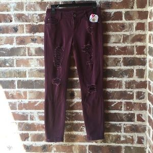 vanilla star premium purple-maroon jeans