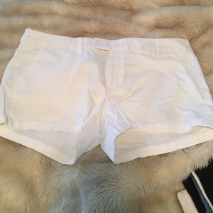 White twill shorts