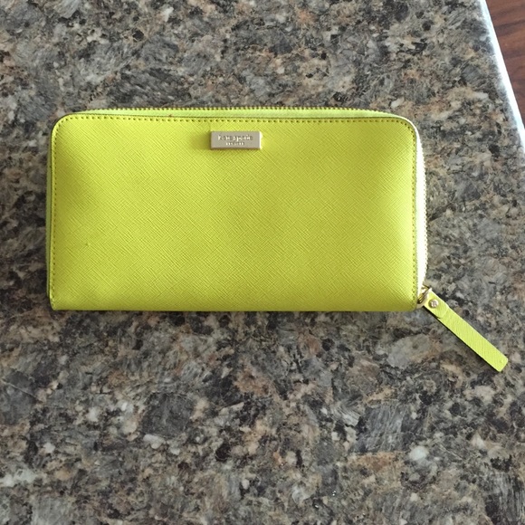 Neon yellow wallet