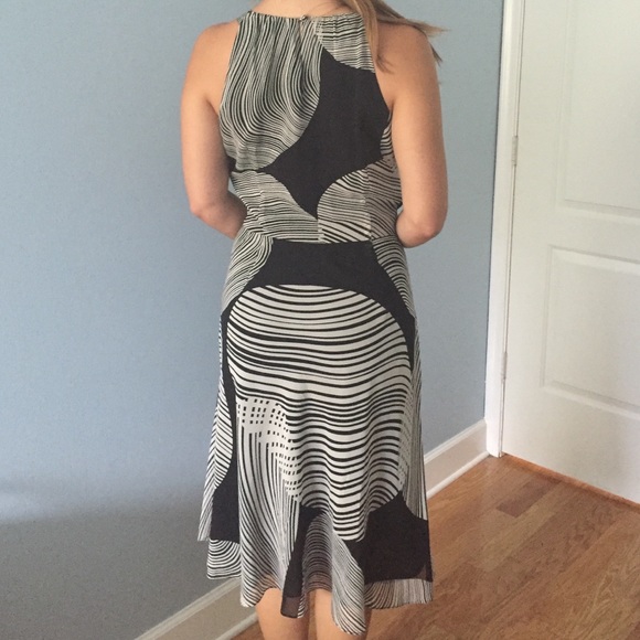 chiffon black/white dress - Picture 2 of 3