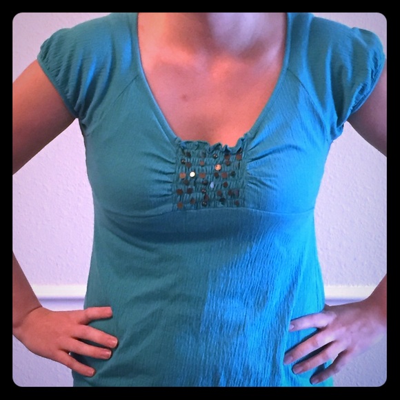 Turquoise blouse