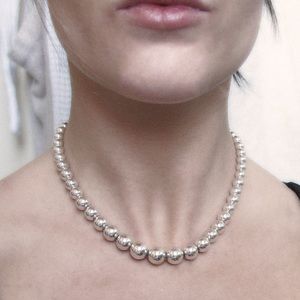 Tiffany & Co. Graduated Beads Necklace, Silver