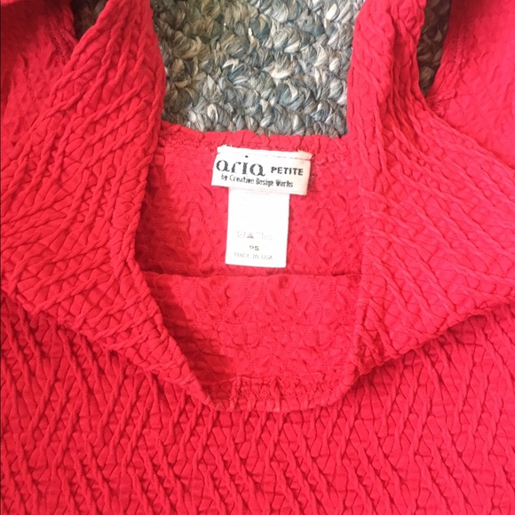 Red ribbed tank top - Picture 2 of 3