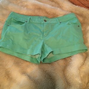 Mint green shorts