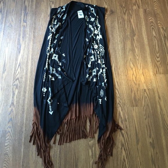 Long fringe vest