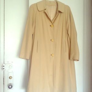 100% Cashmere Vintage Camel Colored Coat