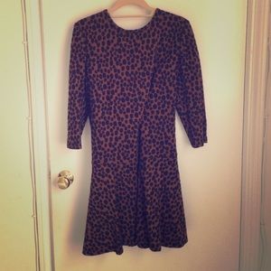 Ann Taylor leopard print, fit & flare dress