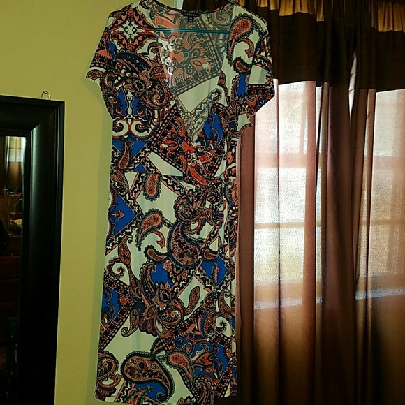 George Faux Wrap Dress Size L
